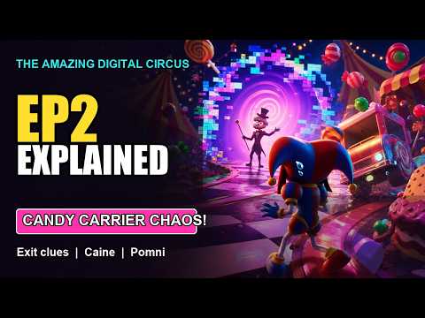 Candy Carrier Chaos explained video thumbnail about Gummigoo, Pomni, and NPC identity