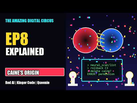 Episode 8 hjsakldfhl explained video thumbnail about Caine's origin clues and system collapse